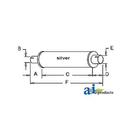 A & I Products Muffler 5" x4.9" x24" A-365966R91